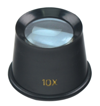 10x  Glass Lens Plastic Eye Loupe